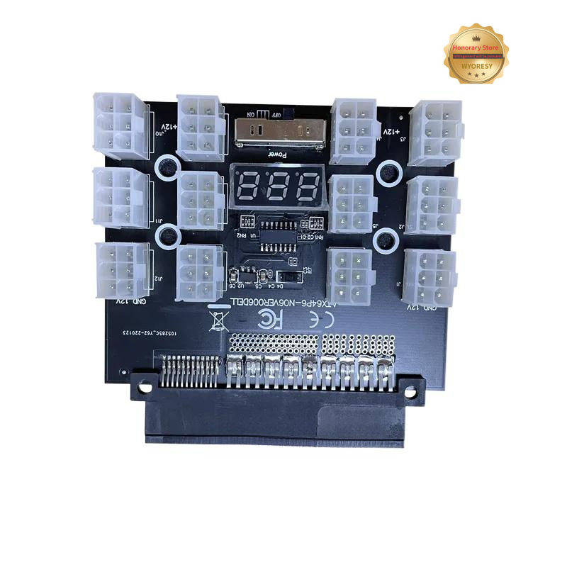 YD PCI-E 12V 50Pin to ATX 12 X - 2400W Server Psu Breakout Board 评论和价格