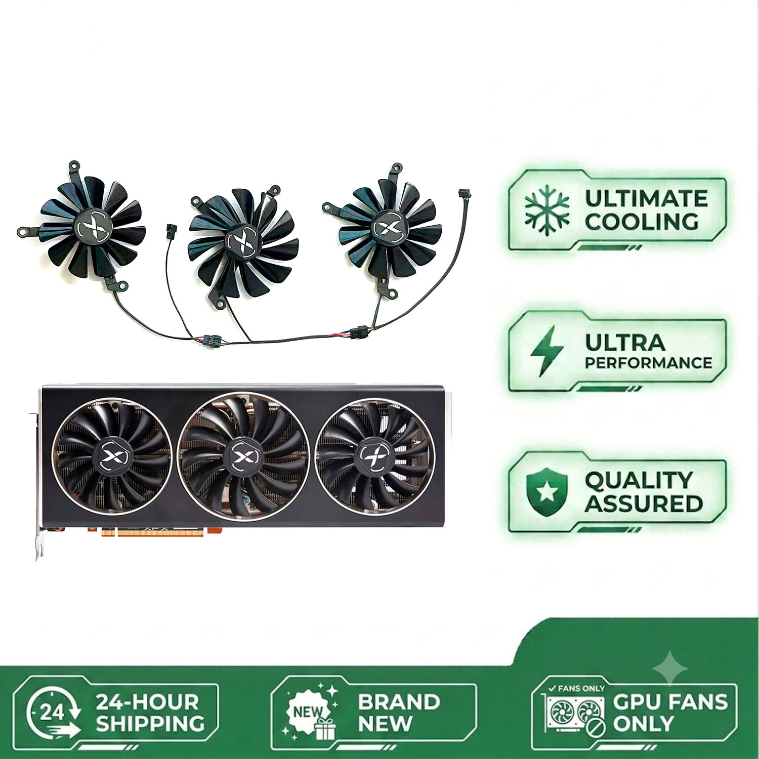 New DIY GPU fan 4PIN 95MM 85MM - Rx 6700 Xt 12Gb Graphics Card 评论和价格